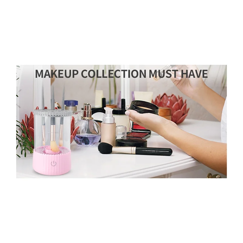 Beauty Electric Brush Cleaner USB Make Up Brush Washer Clean For Beauty Women Makeup Brushes Efficient Machine Pink Make