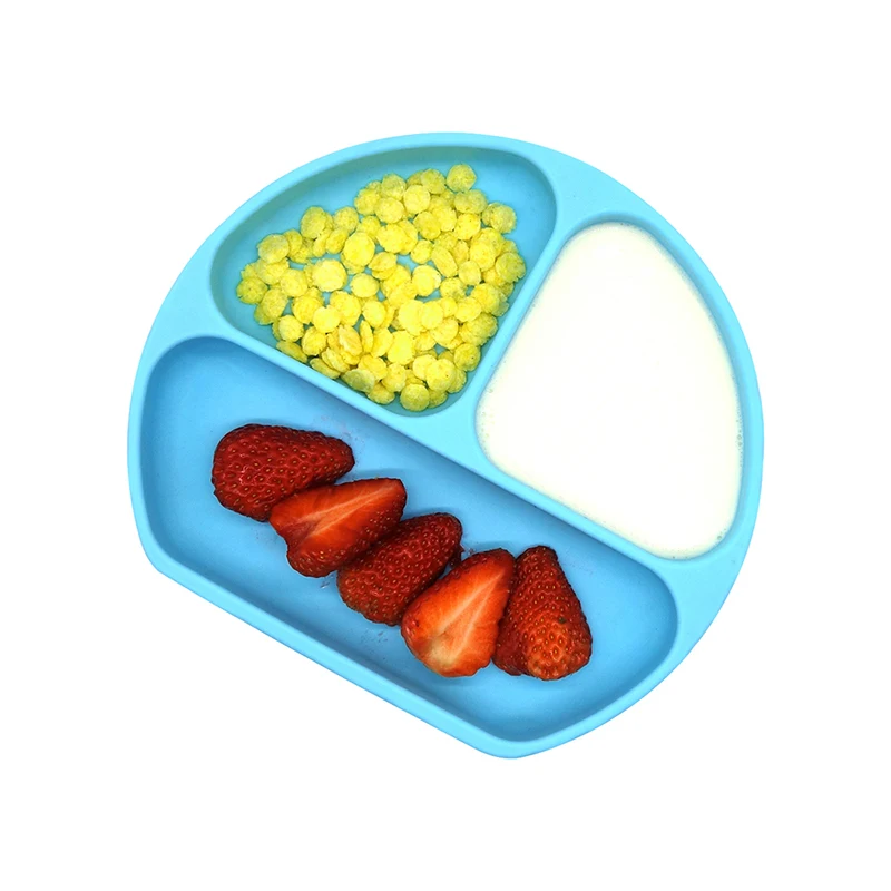 Baby Silicone Sucker Dishes Plate Bowl Tableware Set Newborn Feeding Set Table Mat Suction Tray Learning Eating For Children