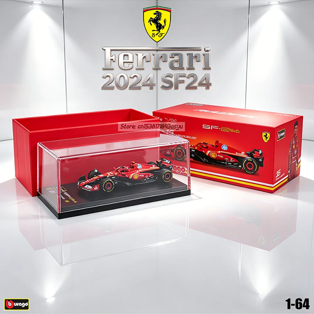 Bburago 1:43 Sealed box packaging 2024 F1 Ferrari SF24 #16 Charles Leclerc  #55 Carlos Sainz Alloy Car Die Cast Car Model Toy