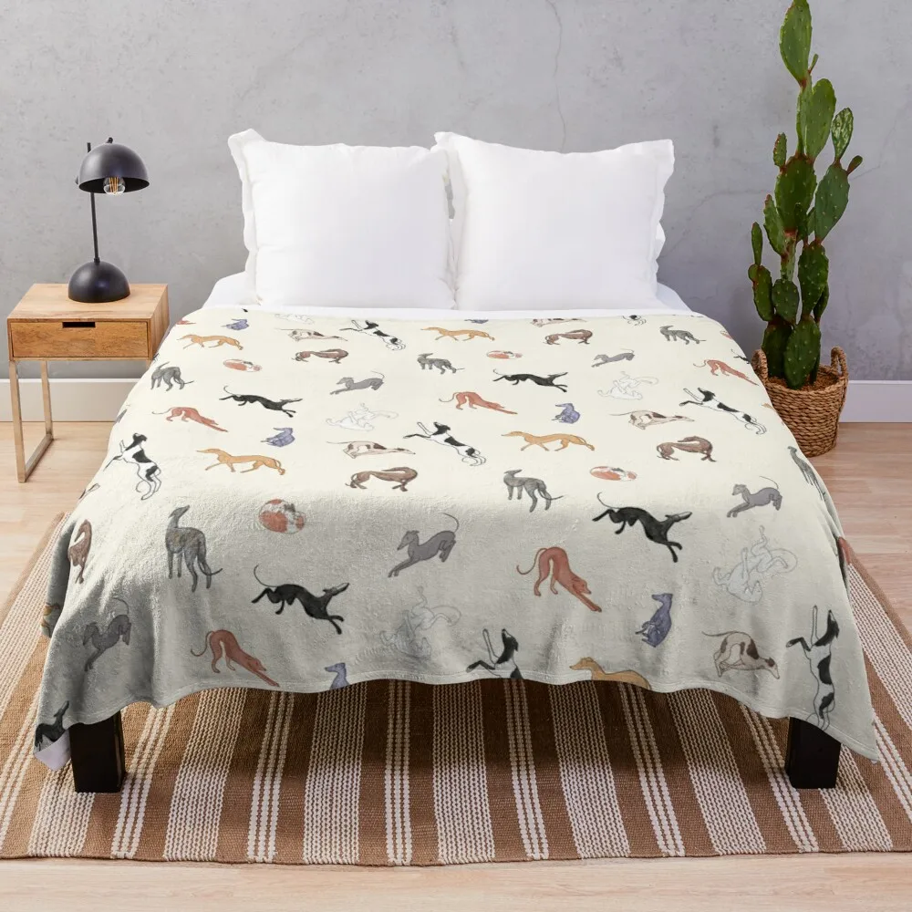 

Greyhound Love - Adopt Throw Blanket decorative blankets