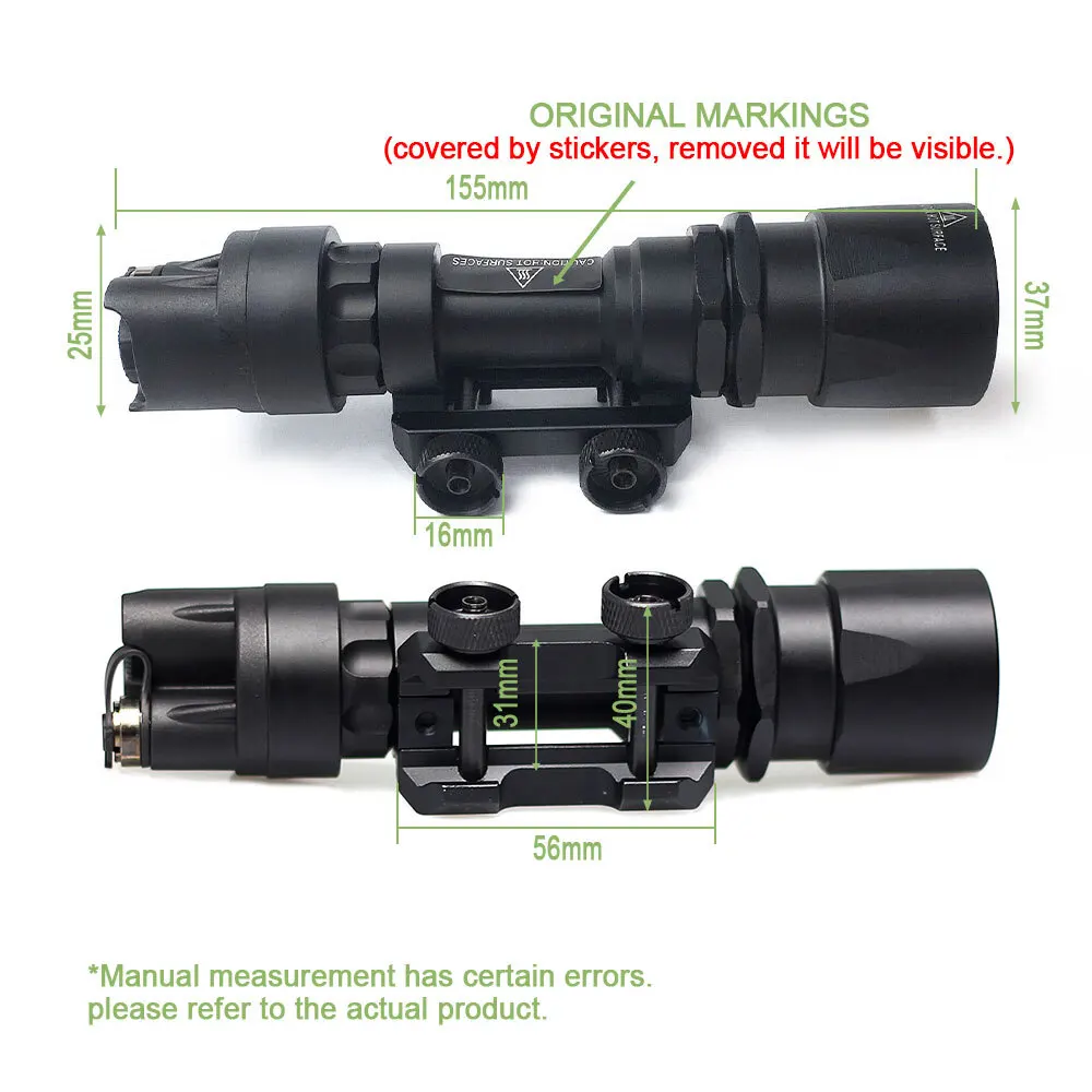 M951 M952 M952V IR Metal Tactical Flashlight LED White Wea-pon Light with Pressure Switch QD Mount 20mm Picatinny Rail Hunting
