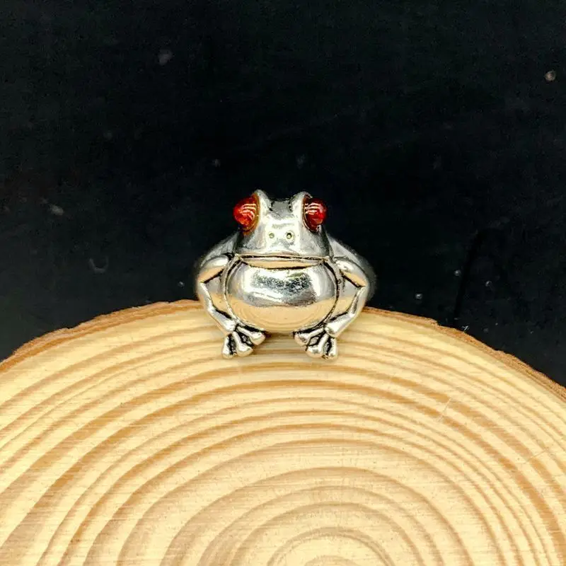 Creative Design Animal Retro Ring Adjustable Rings For Women Jewelry Animal Rings For Women Frog Toad Metal Wrap Ring Party Gift