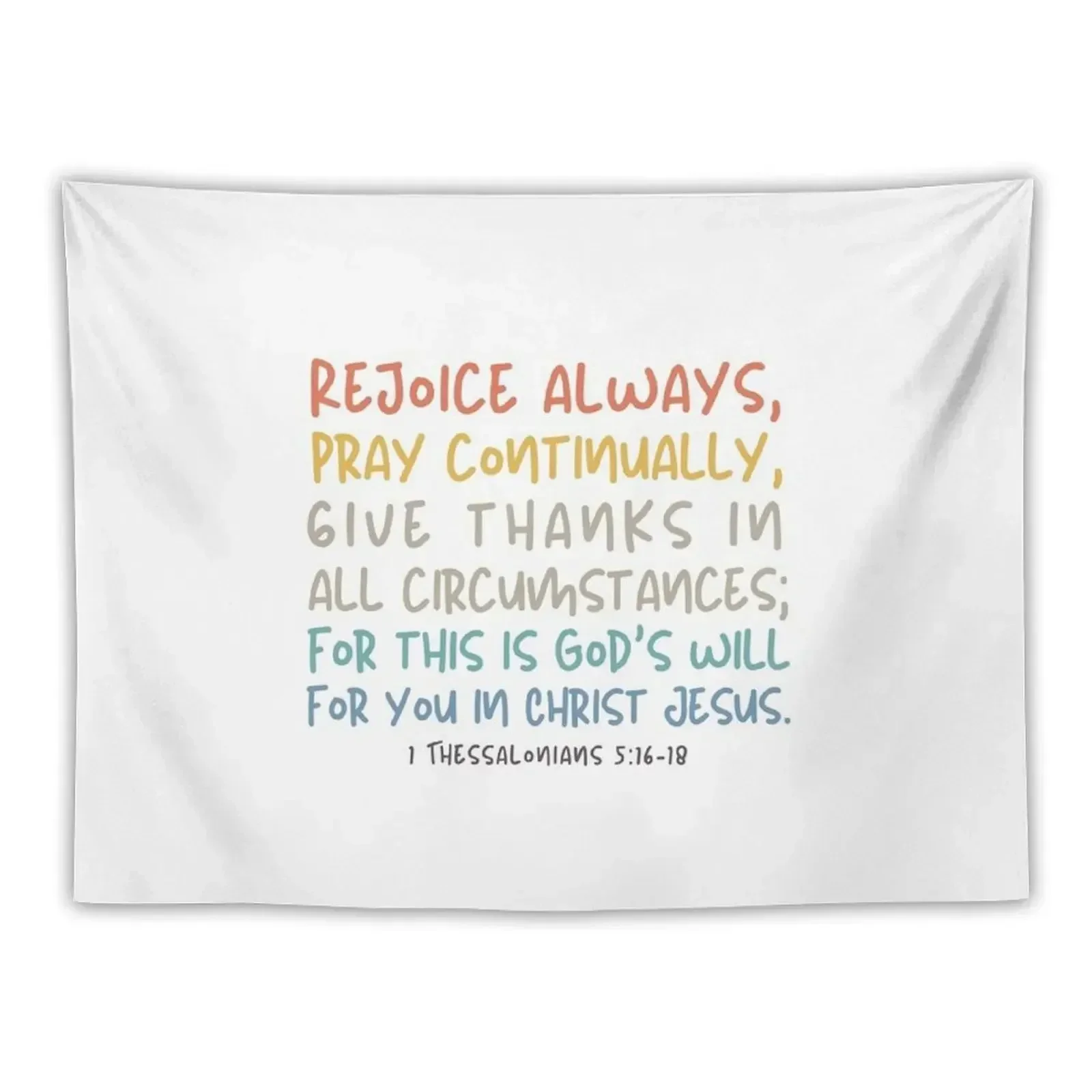 

1 Thessalonians 5:16-18 Rejoice, Pray, Give Thanks Tapestry Home Supplies Korean Room Decor Bedroom Decor Aesthetic Tapestry