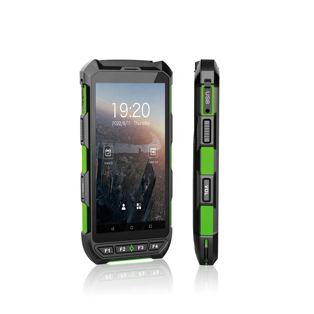 Waterproof IP65 Portable Handheld Face/Fingerprint/Card Biometric Time Attendance System 4G WIFI Battery Android 10.0  Horus H1