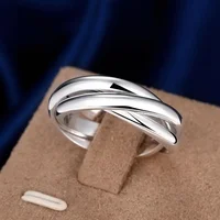 Bagues en argent Sterling 925 pour femmes, belle breloque de mariage, à la mode, bijoux, cadeau d'amoureux mignon 1