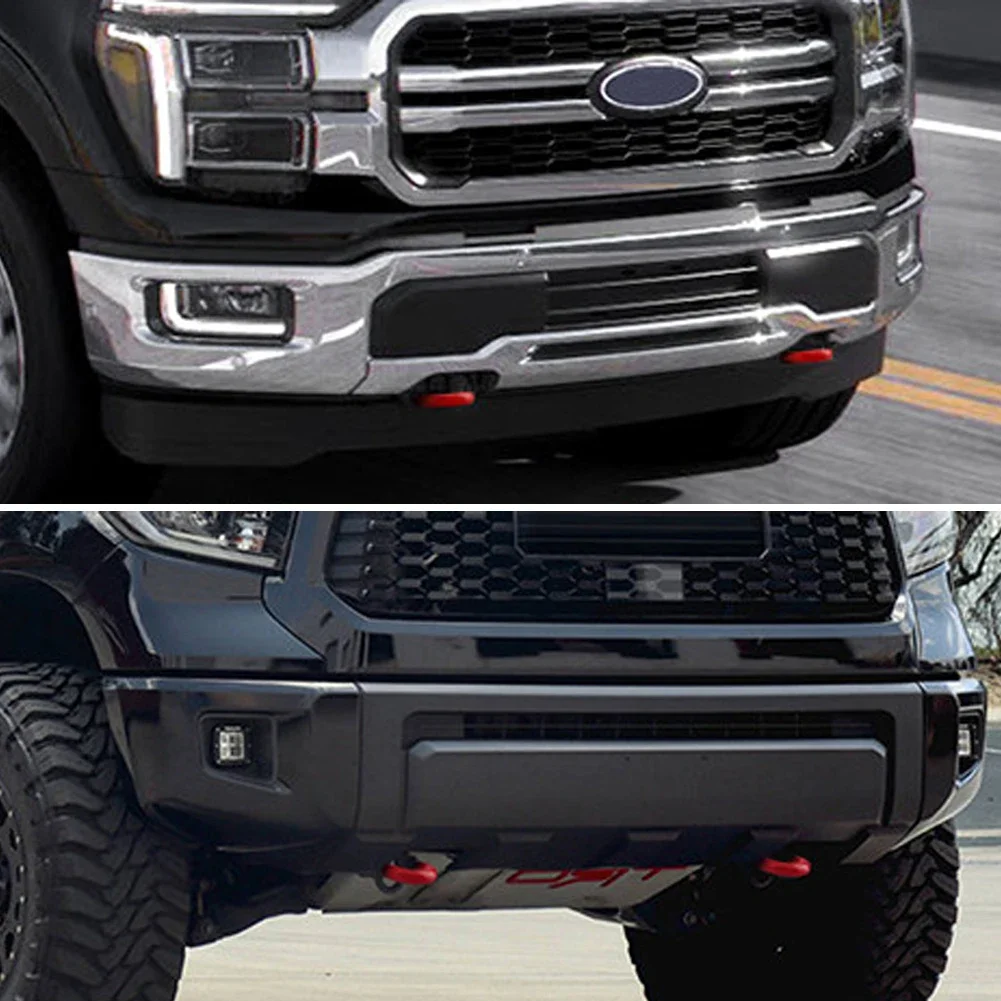 المهنية 2 قطعة مقطورة سحب السنانير يغطي سحب هوك كم سيليكون استقبال يغطي جزء لفورد F150 2004-2024 برونكو قاعدة