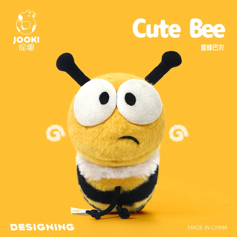 

Kawaii Fluffy Cartoon Little Bee Plush Toy Animal Honey Bee Stuffed Insect Toys with Wings PLushie Cartoon Cute Doll Kids