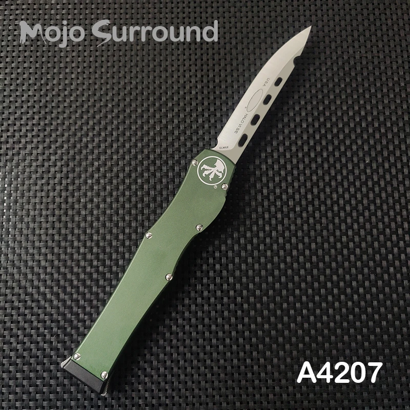 MICRO Halo Vl TECH Knife Green Pocketknives Hellhound Blade EDC SelfDefense Combat Tactical Pocket Knife HALO 6 Camping Knife A4