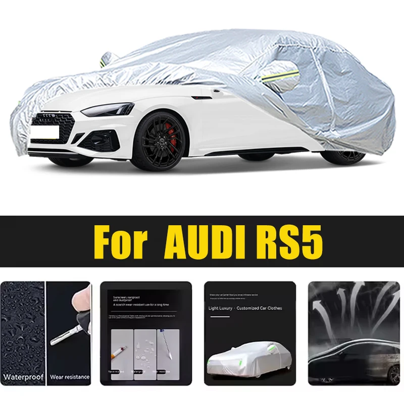 

For AUDI RS5 Car Cover Outdoor Protection Covers Snow Sunshade Waterproof Dustproof Exterior UV Car Accessories Auto