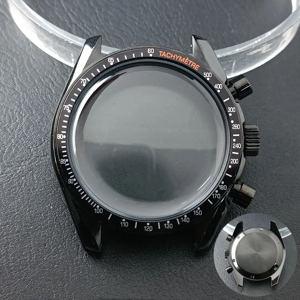 39.7mm case stainless steel case fit VK63 VK63A movement case Sapphire Crystal Glass case 20mm strap