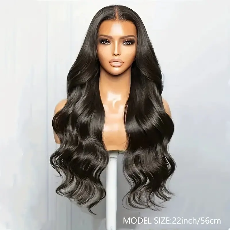 Natural Black 34 Inches 180 Density 13x6 Frontal Wigs 13x4 HD Lace Body Wave Wavy Glueless Pre Plucked For Women Hair wig