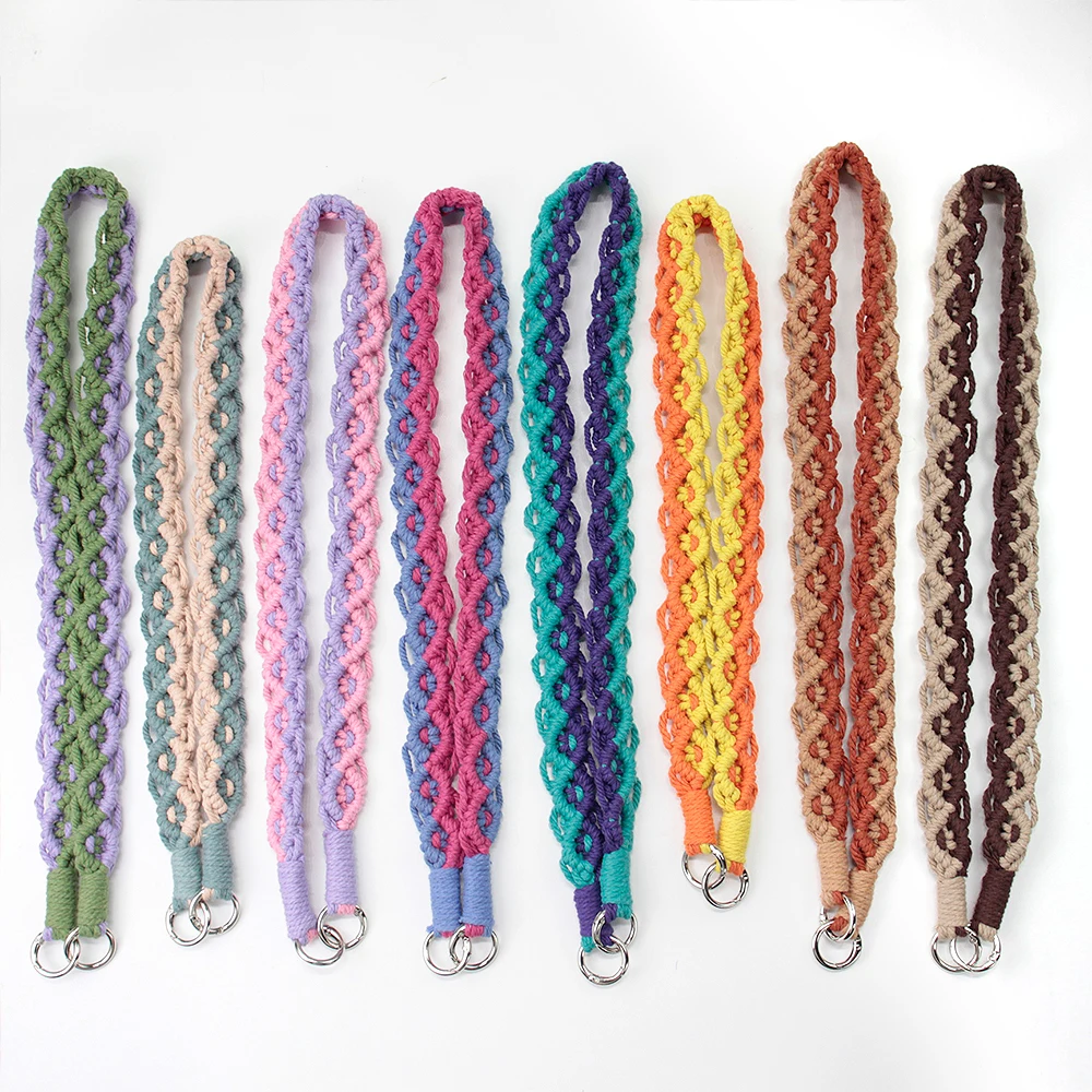 Macrame Kit Diagonal Half Hitch Phone Lanyard DIY Material Pack Polyester Handmade Craft Gift for Beginners Key Bag Camera Strap view 6