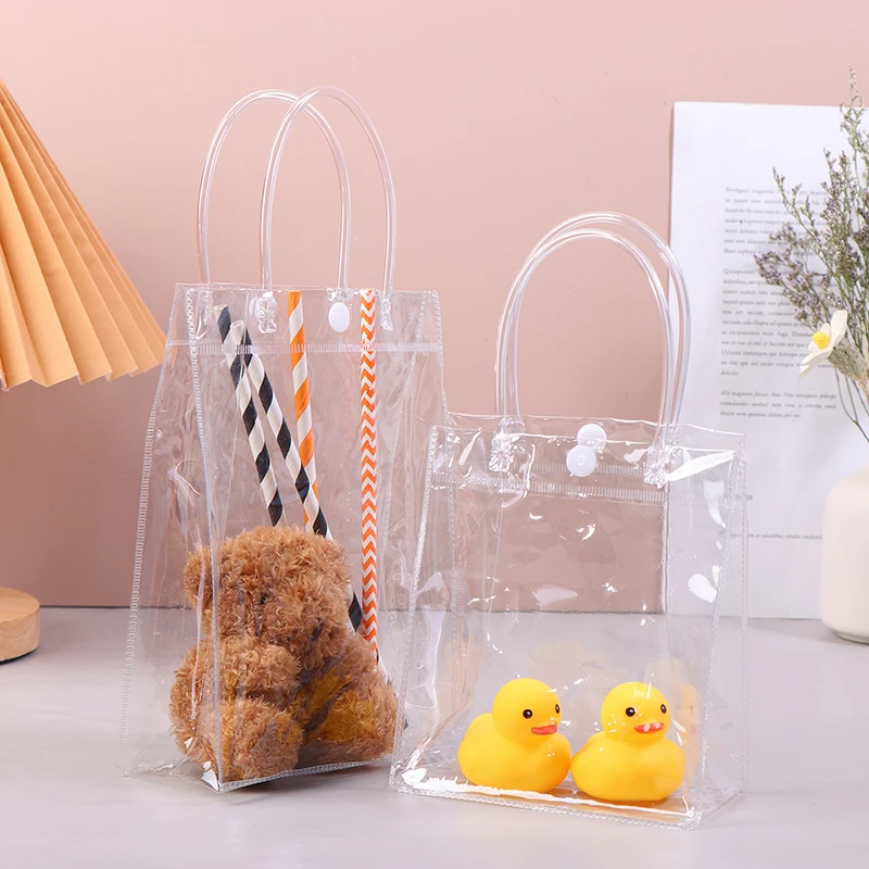 10Pcs Transparent Gift Bags Holiday Gifts Birthday Gift Wrappers Parties Anniversaries Easter Valentine's Weddings Party Gifts