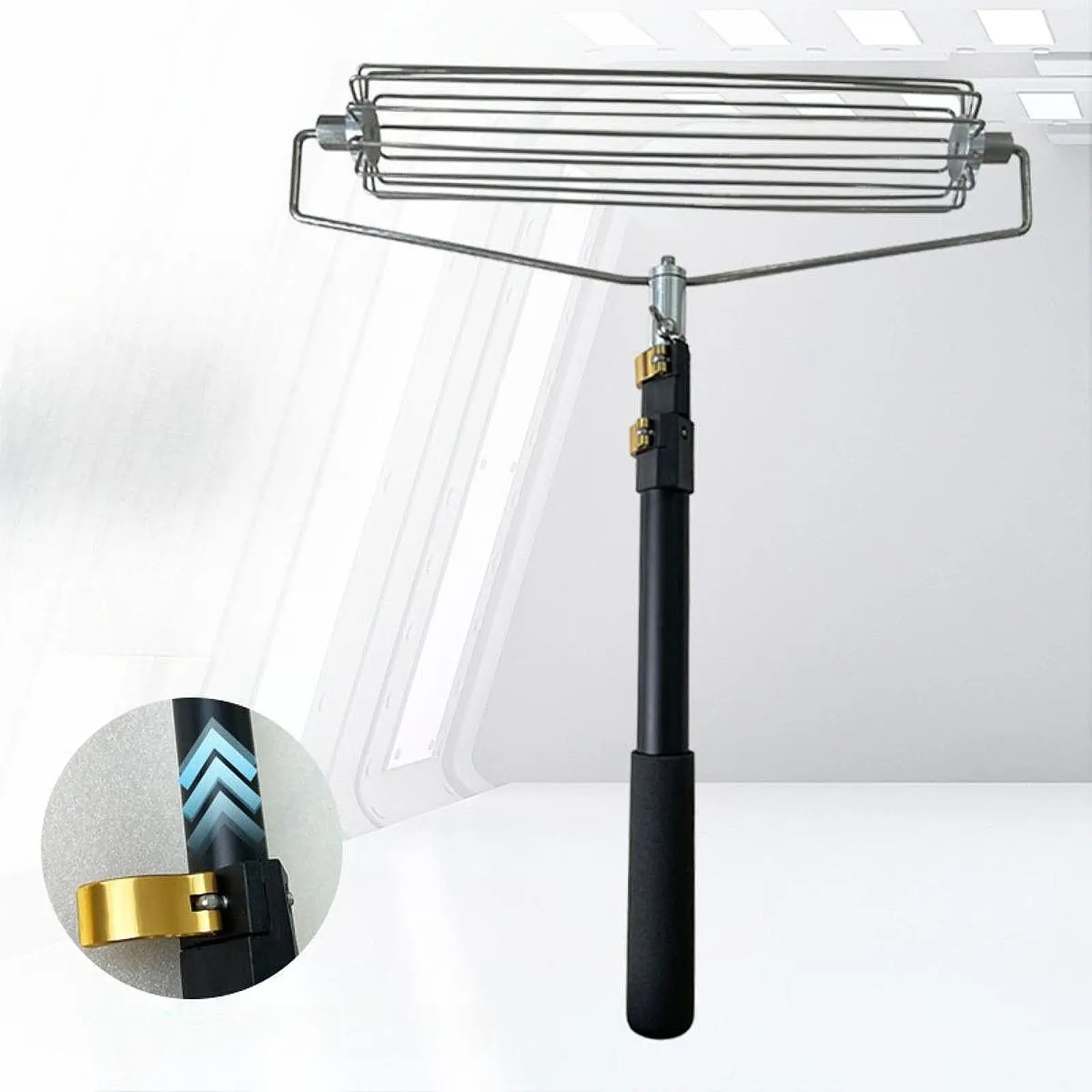 

High Jump Rake Eetractable Harrow for Golfers Lawn Care Tool Sports Field Sand Groomer for Yard Grass Gardening Flower Beds Leaf