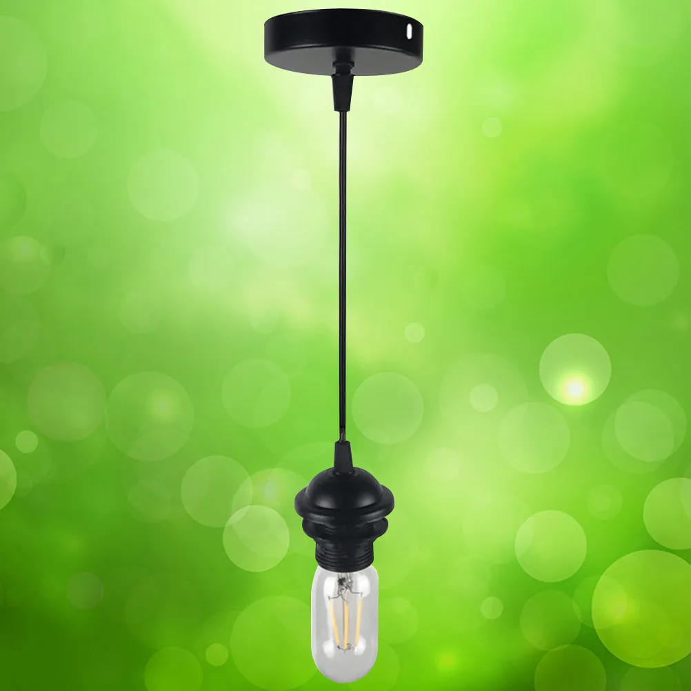 

Vintage Black Finish Pendant Lamp Retro Industrial Chandelier Adjustable Height for Dining Room Foyer Kitchen Entryway