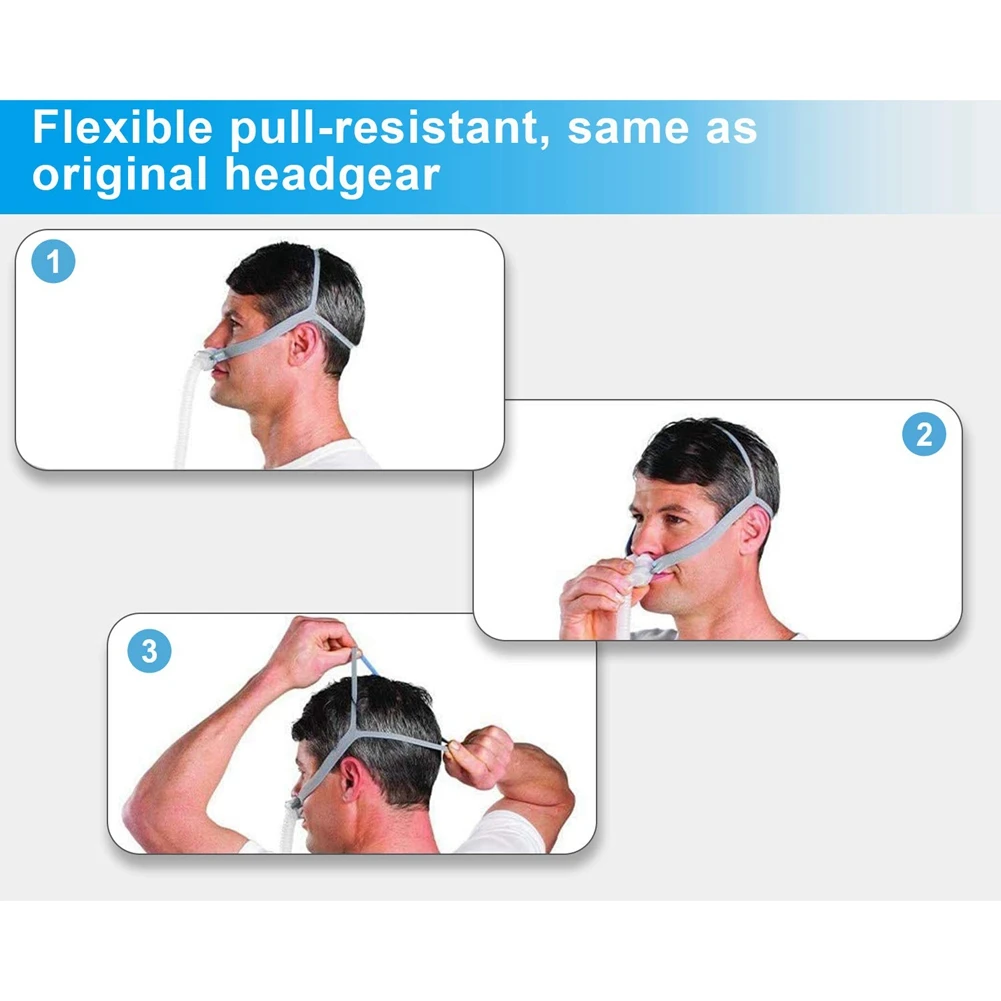 5PCS Headgear for ResMed Airfit P10 Nasal Pillow Mask Straps Included 10PCS Adjustment Clips HOT