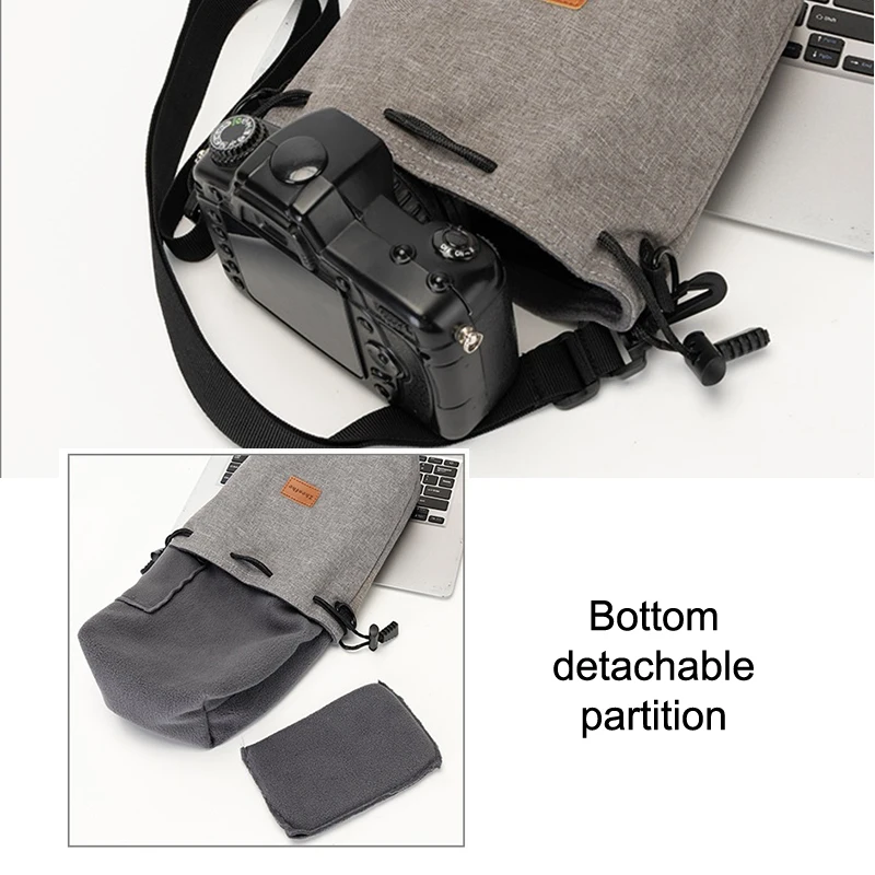 Сумка для фотоаппарата Canon Nikon Pentax Fuji, дорожная уличная сумка на одно плечо, сумка для хранения DSLR, сумка для объектива с вышивкой на шнурке