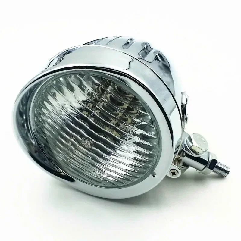 Motorcycle Visor Headlight Headlamp H4 60W/55W Fit for Most of Motorcycle Cruiser Bobber Cafe Racer Old School Choppers