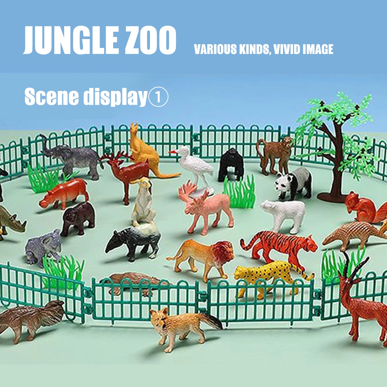 

53 шт. моделирование леса, модель животного, набор игрушек, детская игрушка, тигр, Лев, подарок для мальчика, милый мини-подарок для торта