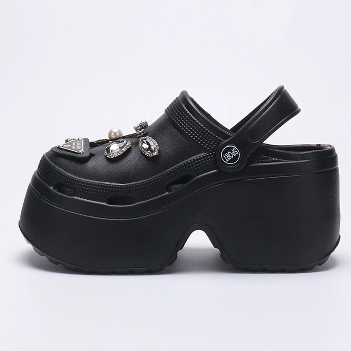 Women Chunky Platform Sandals 2024 Summer Soft Thick Sole Diy Clogs Garden Shoes Woman Closed Toe Non-Slip Beach Slides Sandals