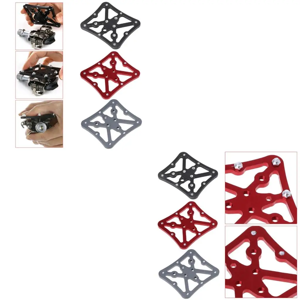 Q39E Pedal Adapter Platform Cycling Aluminum Alloy Clipless for SPD, for