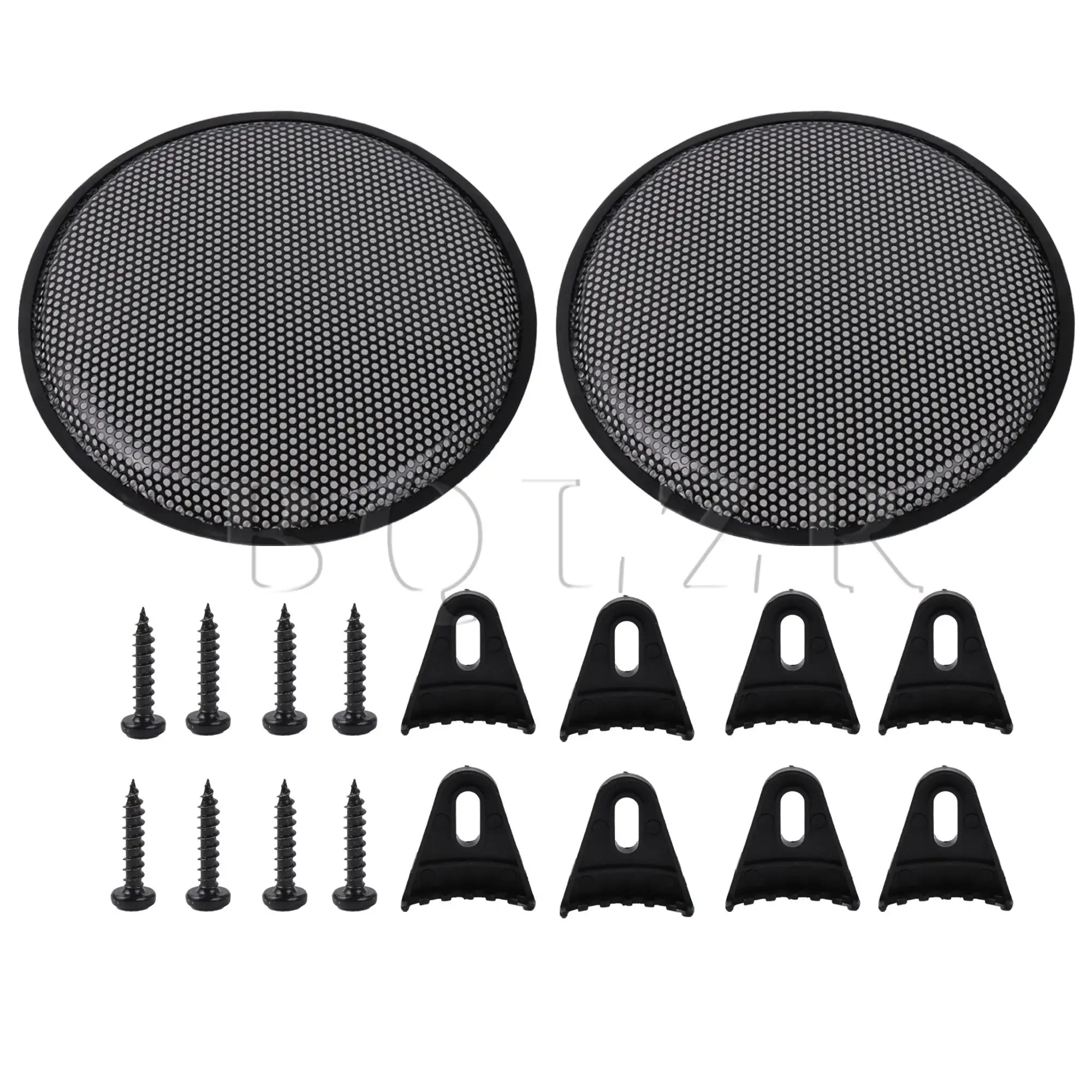 BQLZR-Capas Redondas Pretas para Grill para Home Theater, RV e Marine, 2PCs, 8 in