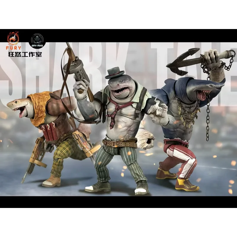 フューリーおもちゃ 1/12 アクションフィギュア アビスパワーシリーズ オリジナル動物モデル サメのおもちゃ アーサー ビリー ジプシー アクセサリー付き 男の子ギフト