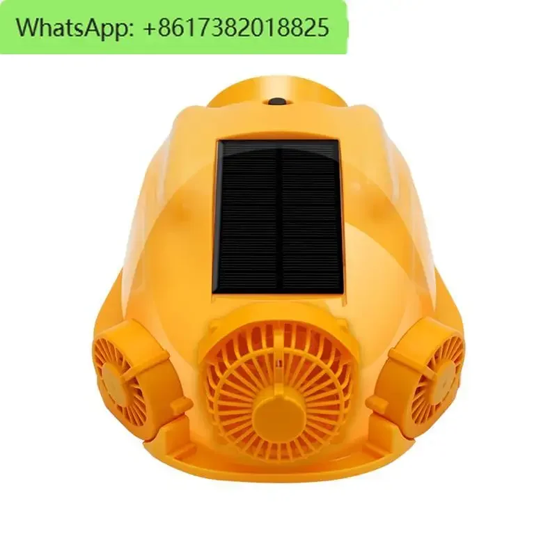 Dual solar energy, dual air conditioning, Bluetooth cooling, construction leader helmet for building projects