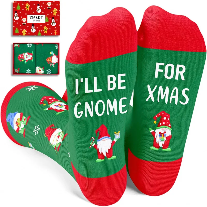 

Christmas Gifts Stocking For Boys Girls - Secret Santa Socks Gnome