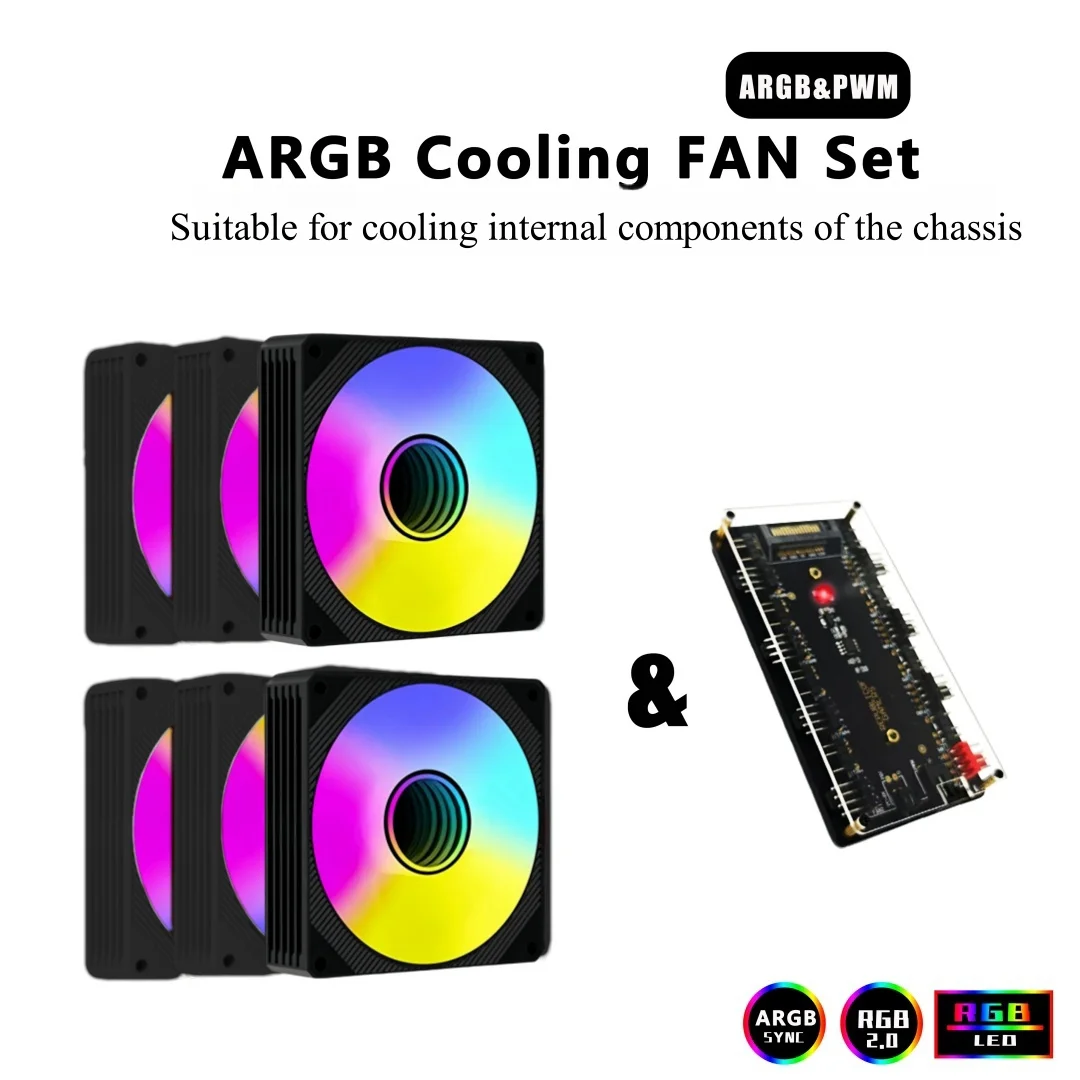 

CX FUTRUE ARGB 90MM Fan * 6+Dual 8-Way Fan Hub * 1 (With Built-In Smart Chip), Sold As A Set, Suitable For Small Chassis.