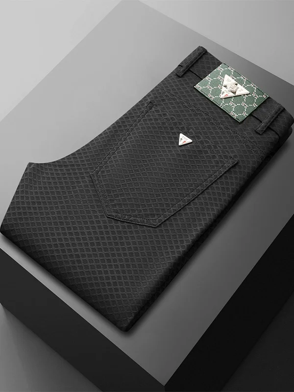 

Деловые повседневные мужские брюки в клетку прямого кроя, летние, новые, модные, легкие, роскошные, универсальные, длинные брюки