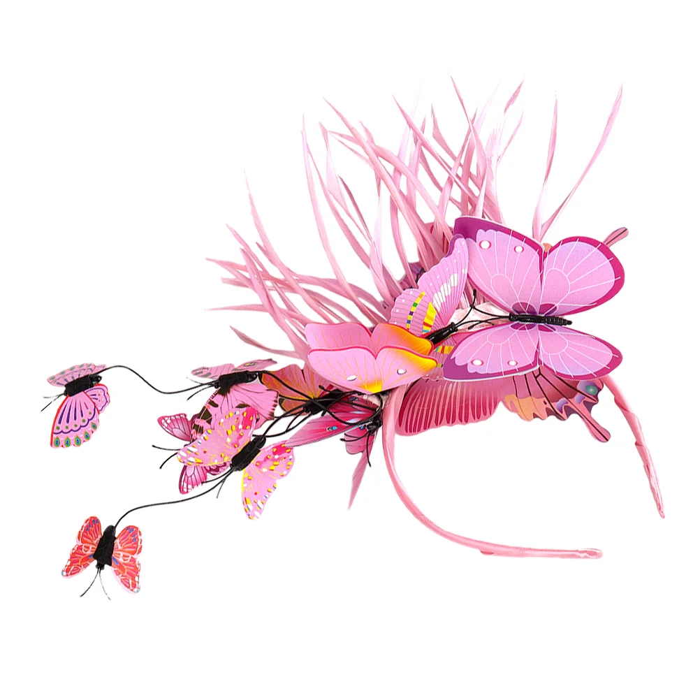 

Halloween Butterfly Headband Miss Costume for Women Communion Resin Headpiece Fascinators Hat