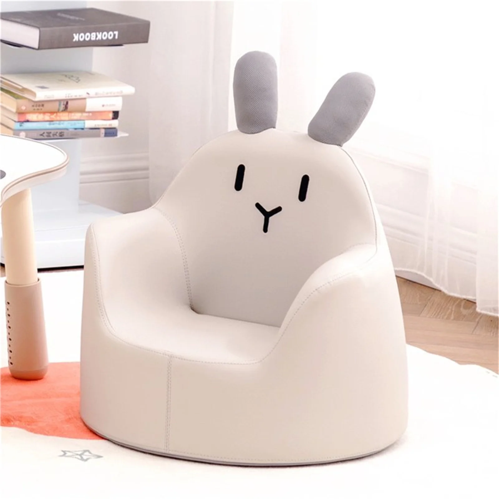 Single seat small sofa cute cartoon white rabbit sofa park reading seat leisure chair armchair