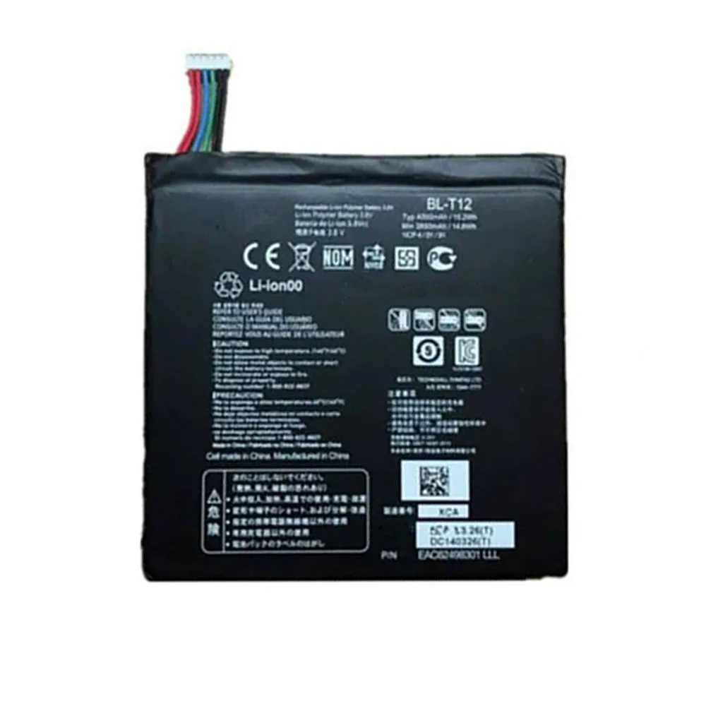 

Tablet Battery For LG G Tablet 7.0 / G Pad 7.0 V400 / BL-T12 / For LG-V410 V400 V410 LK-430 LK430 3.8V 4000mAh 15.2Wh New