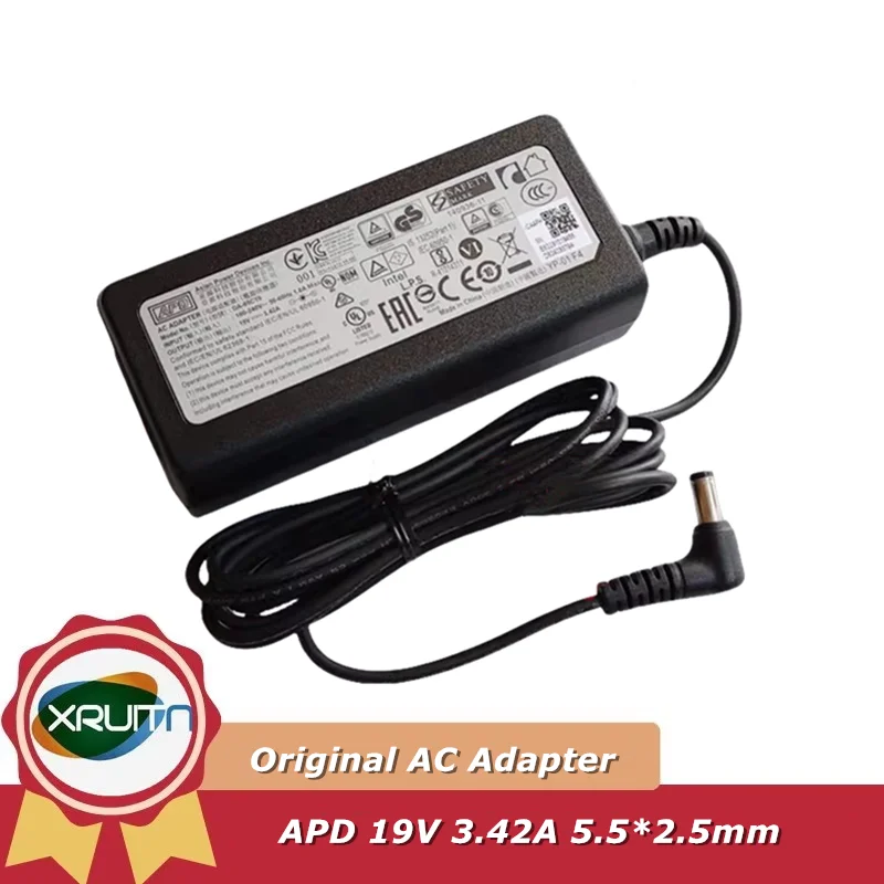 

Genuine APD Asian Power Devices DA-65C19 Power Supply AC Adapter 19V 3.42A 5.5*2.5mm 65W for MSI M27Q Gigabyte Monitor Charger