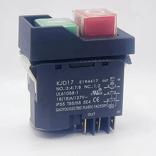 Imagen 2 del producto KJD17 interruptores de botón de arranque electromagnético de 6 pines IP55 interruptor de seguridad de equipo impermeable