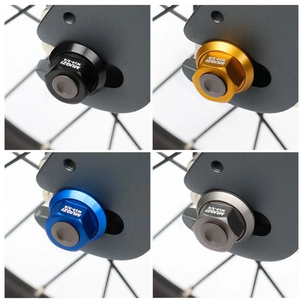 2pcs M9/M10/M10*3/8 Bicycle Hub Nut Aluminum Alloy Anti-rust Rear Axle Screw Anodizing High Strength Bike Accessories