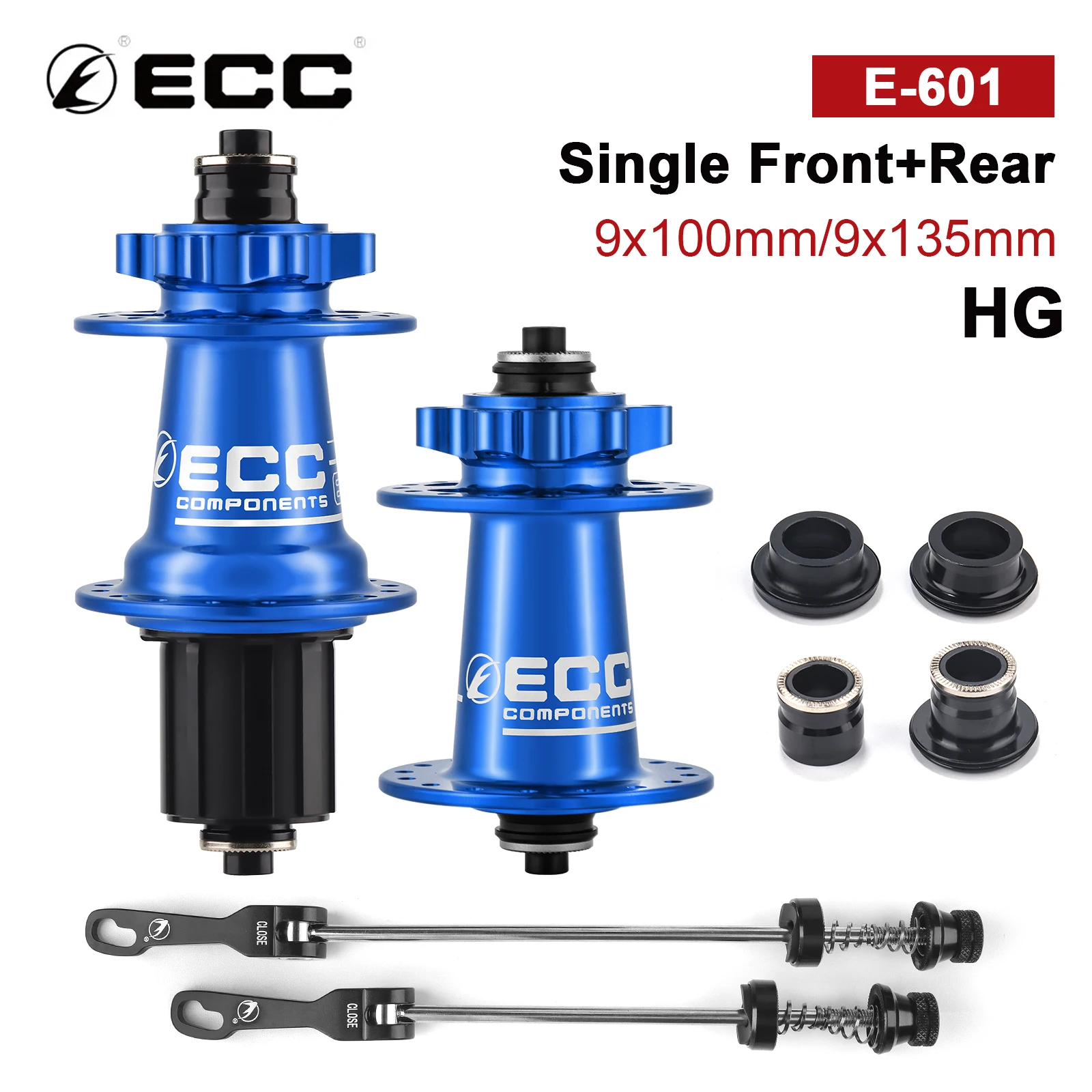 ECC E601 Hub MTB Bicycle 4 Bearing Ultra Lubricant 32 Holes  HG MS XD Mountain Bike Exchange Disc Hubs Front for QR Thru Axle