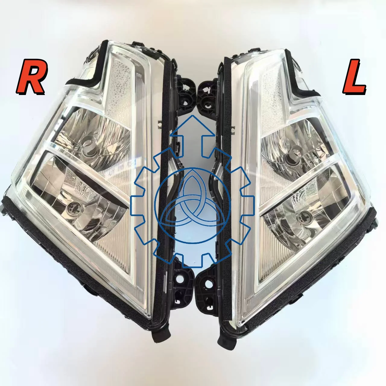 للمصباح الأمامي لشاحنة فولفو FMX، الجانب الأيسر، محرك اليد اليسرى، كهربائي، بدون مصدر ضوء OE: 23752821 23752823