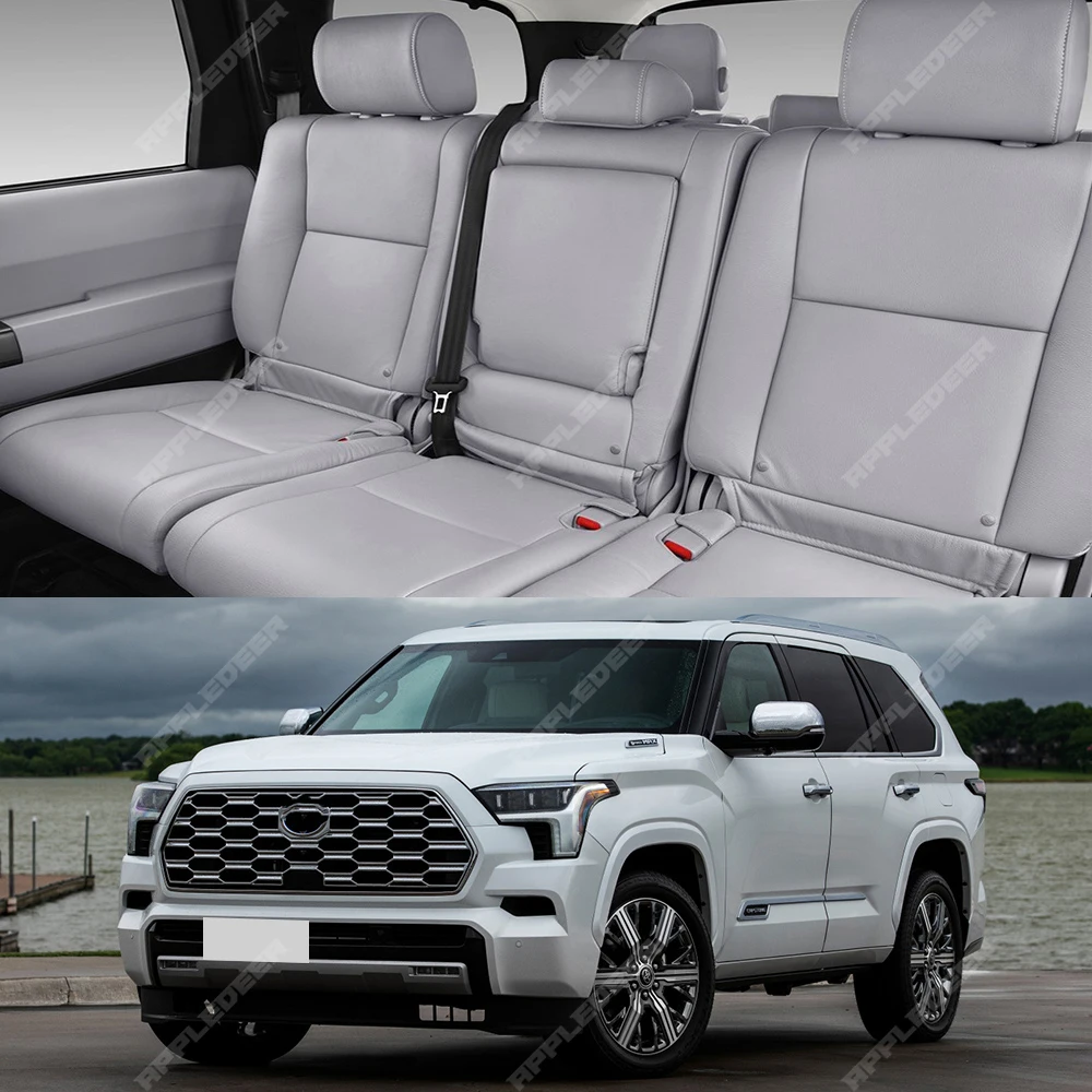 APPLEDEER Double Layer Car Floor Mats For Toyota Sequoia 8-Seat 2023-2025 Custom Auto Interior Car Accessories