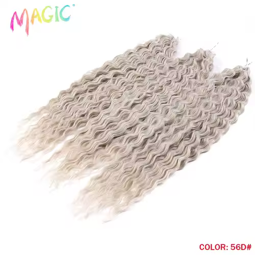 Magic Ariel Curl Hair Water Wave Twist Crochet Hair Synthetic Braid Hair Ombre Blonde 22 Inch Deep Wave Braiding Hair Extension - Image 29