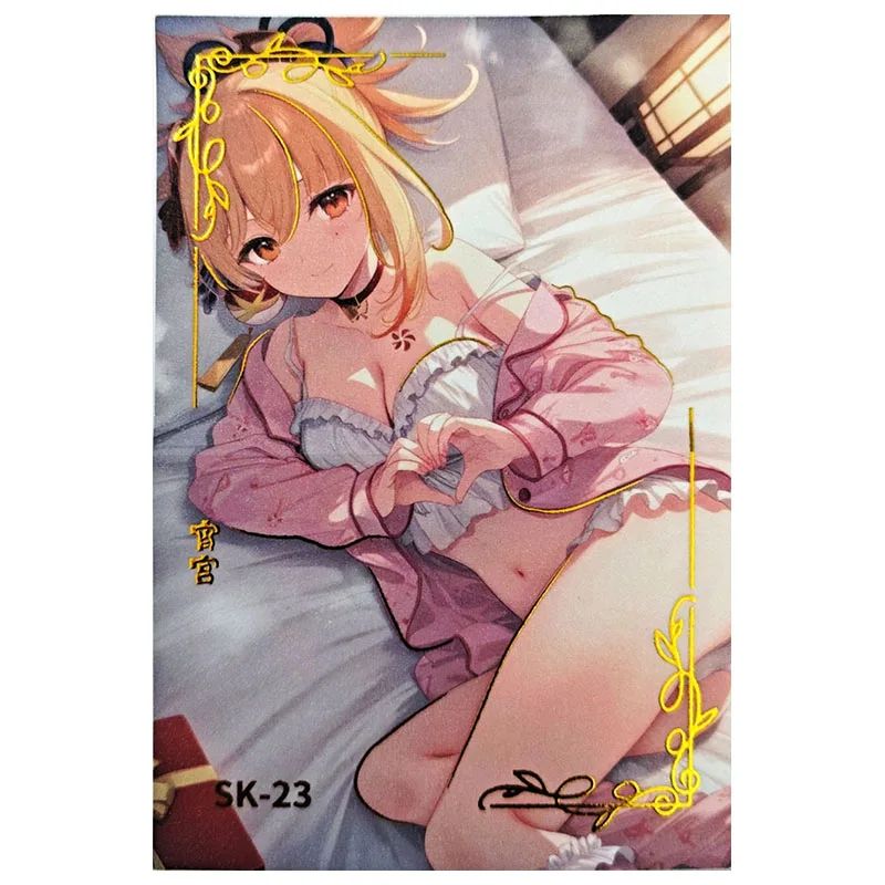 애니메이션 여신 이야기 희귀 SK 폴드 소장 카드 Amiya Sparkle Mona Raiden Shogun Mitsuri Nakano Miku 장난감 소년 생일 선물