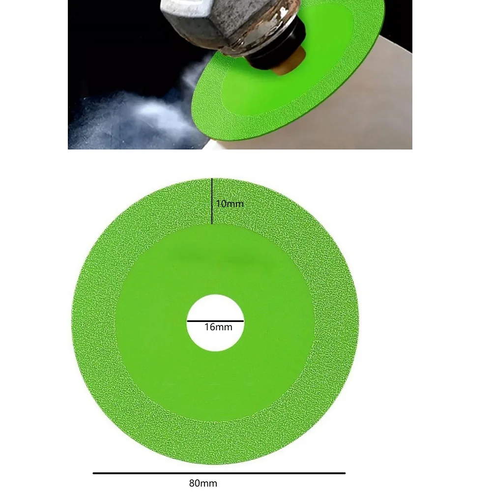 Green Glass Cutting Disc And Grinding Ofglass And Other Materials Jade 1.2mm 10mm 16mm 1pc Diamond High Manganese Steel