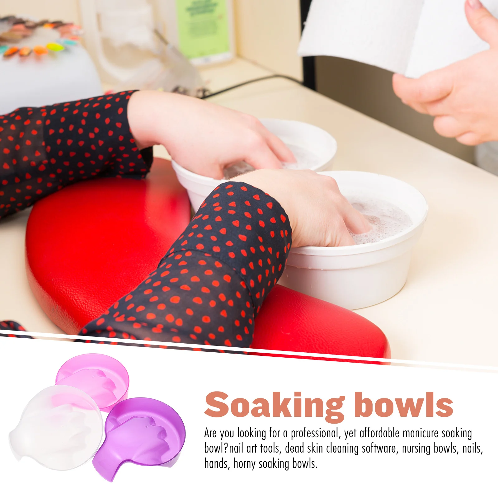

3 шт., набор мисок для замачивания ногтей, маникюрные спа-инструменты, миски для замачивания рук, миска для дизайна ногтей, миски для маникюра, принадлежности для салона