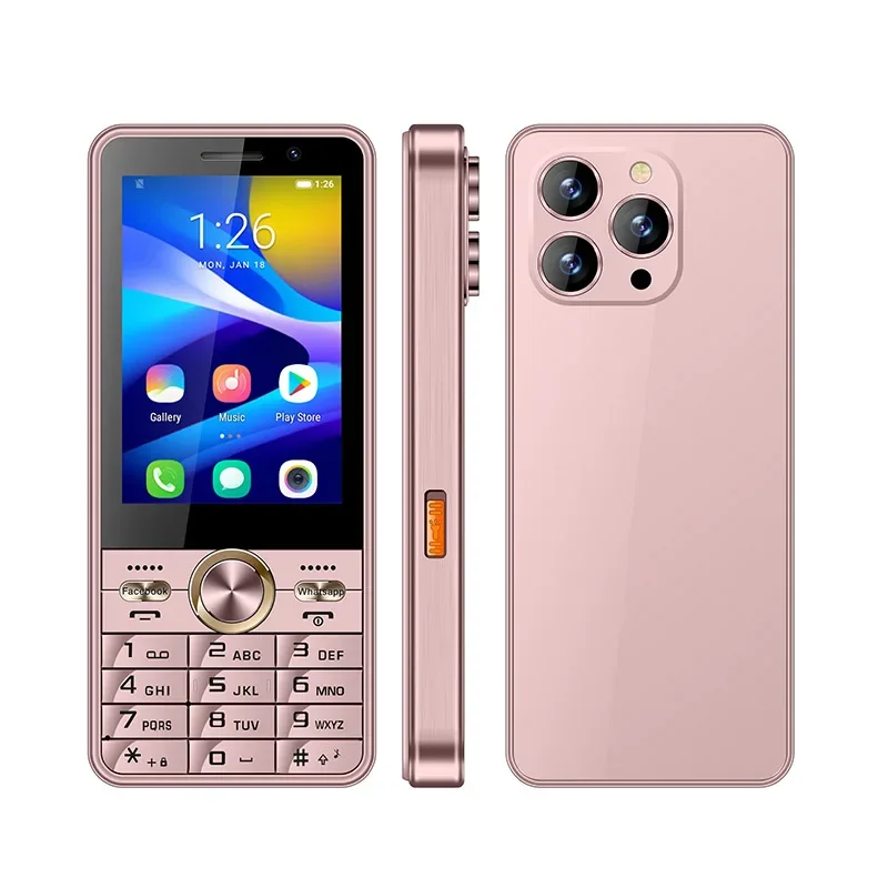 UNIWA HOPE XS17 4G Keypad Phones Touch Screen Smart Phone Android 8.1 Quad Core 3.5 Inch 2GB+16GB 2500mAh Cellphone Whatsapp