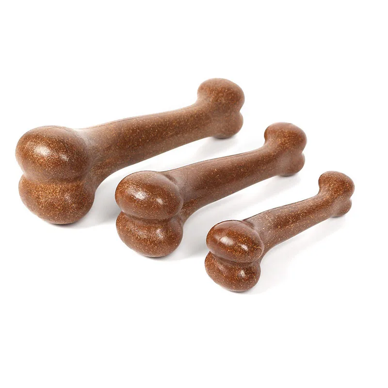 Hundekauknochen-Spielzeug, nahezu unzerstörbar, natürlich, ungiftig, bissfest, Welpenspielzeug für kleine, mittelgroße und große Hunde, Haustier-Kauspielzeug – Detail 10