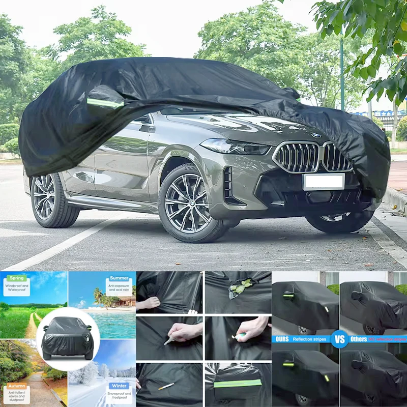 

For BMW X6 All-Weather Car Covers 6-in-1 Waterproof Dustproof UV Proof Snowproof Scratch Resistant Protection