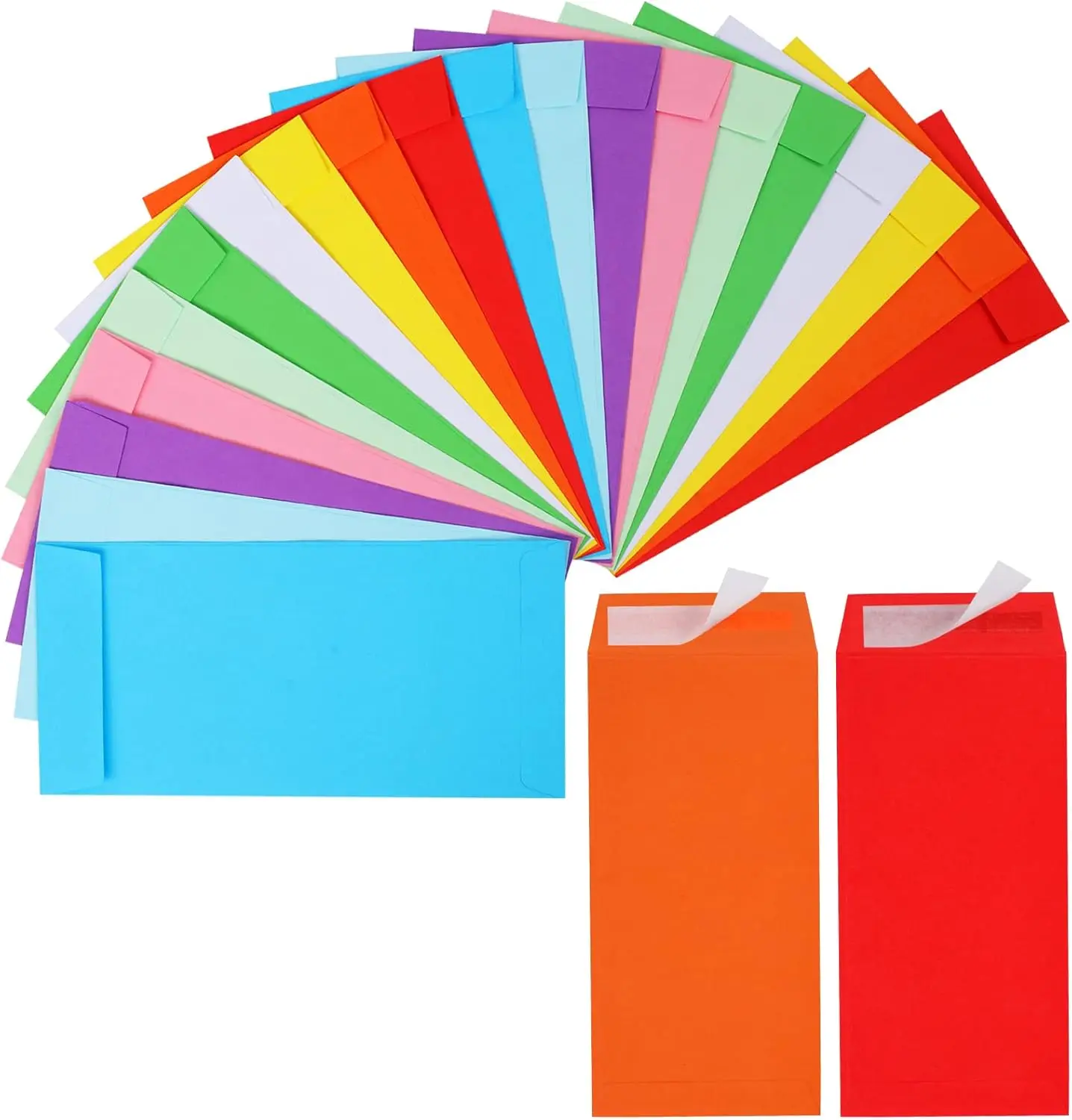 20/50/100PCS Assorted Colored Cash Envelopes for Budgeting, Money Saving Planner Envelopes for Coins Jewelry Small Items Storage