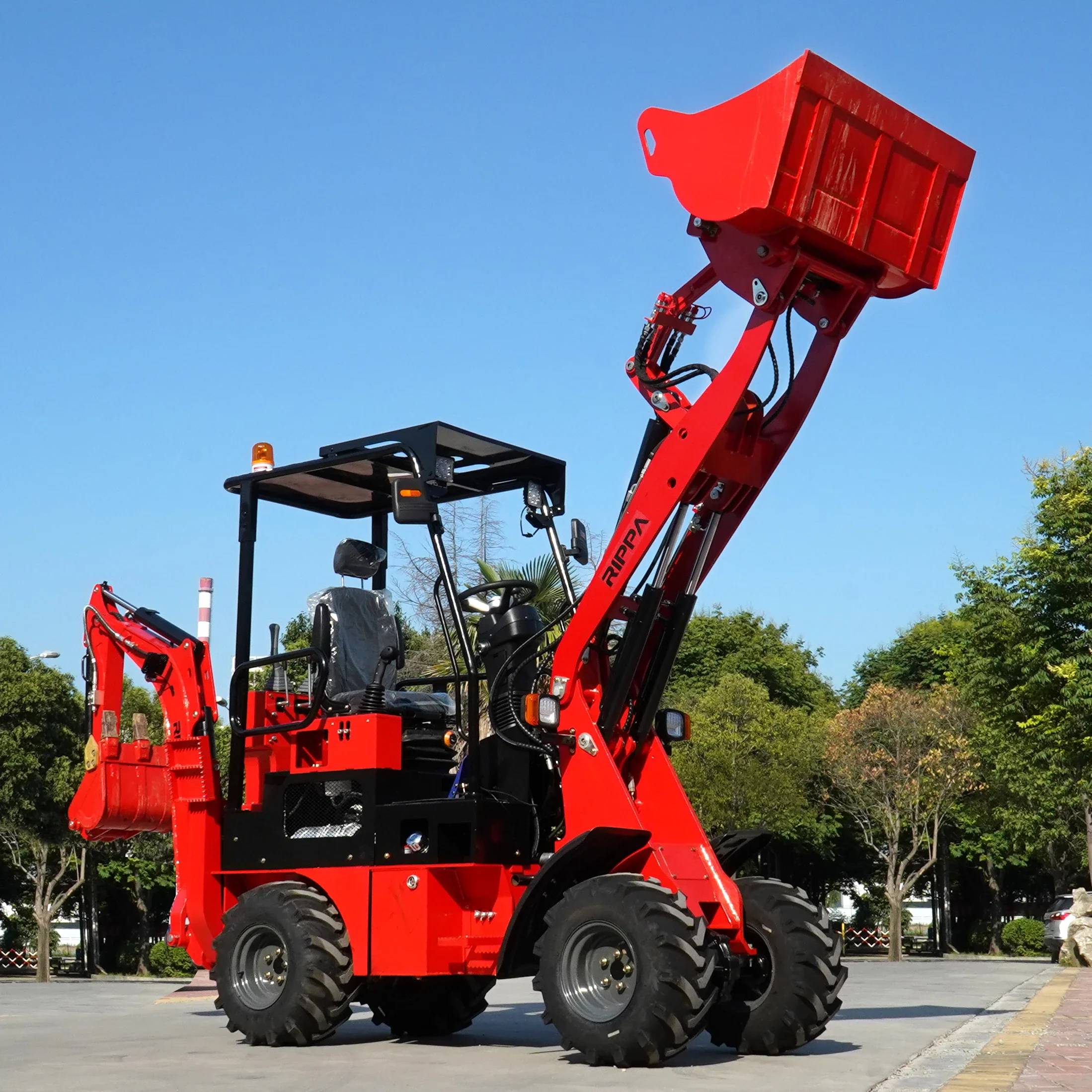 Goedkoopste Bouw Beste Backhoe 4wd Compacte Multifunctionele Graafmachine Lader, 2.5 Ton Graaflaadmachine