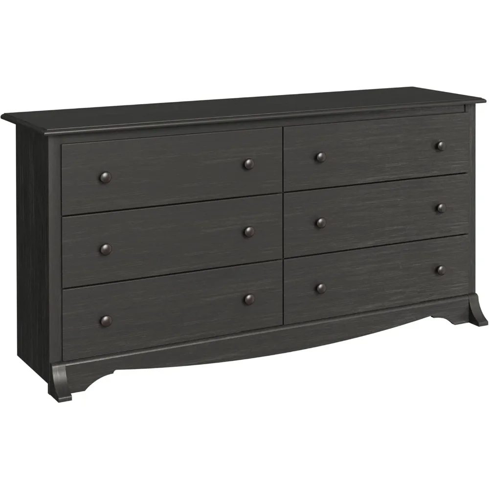 

Sonoma 6 Drawer Double Dresser for Bedroom, Wide Chest of Drawers, Traditional Bedroom Furniture, 16" D x 59" W x 29" H